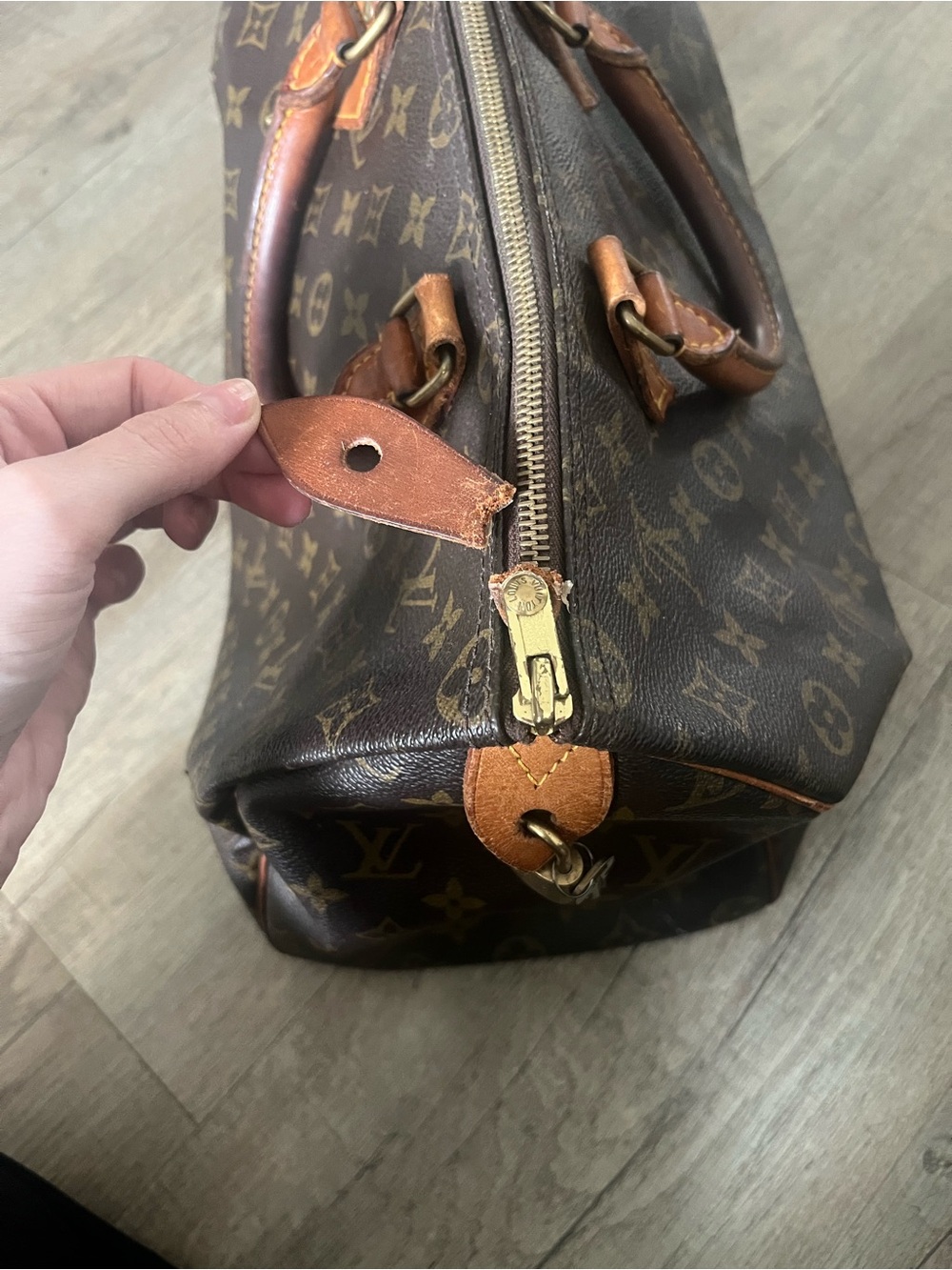 Louis Vuitton Speedy Monogram Canvas Travel Bag in Brown and Tan - Picture 7 of 16